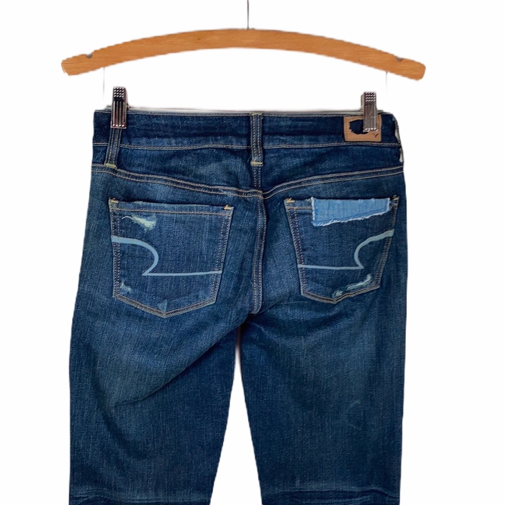 American Eagle Patchwork Distressed Skinny Jeans 2 - Picture 3 of 10
